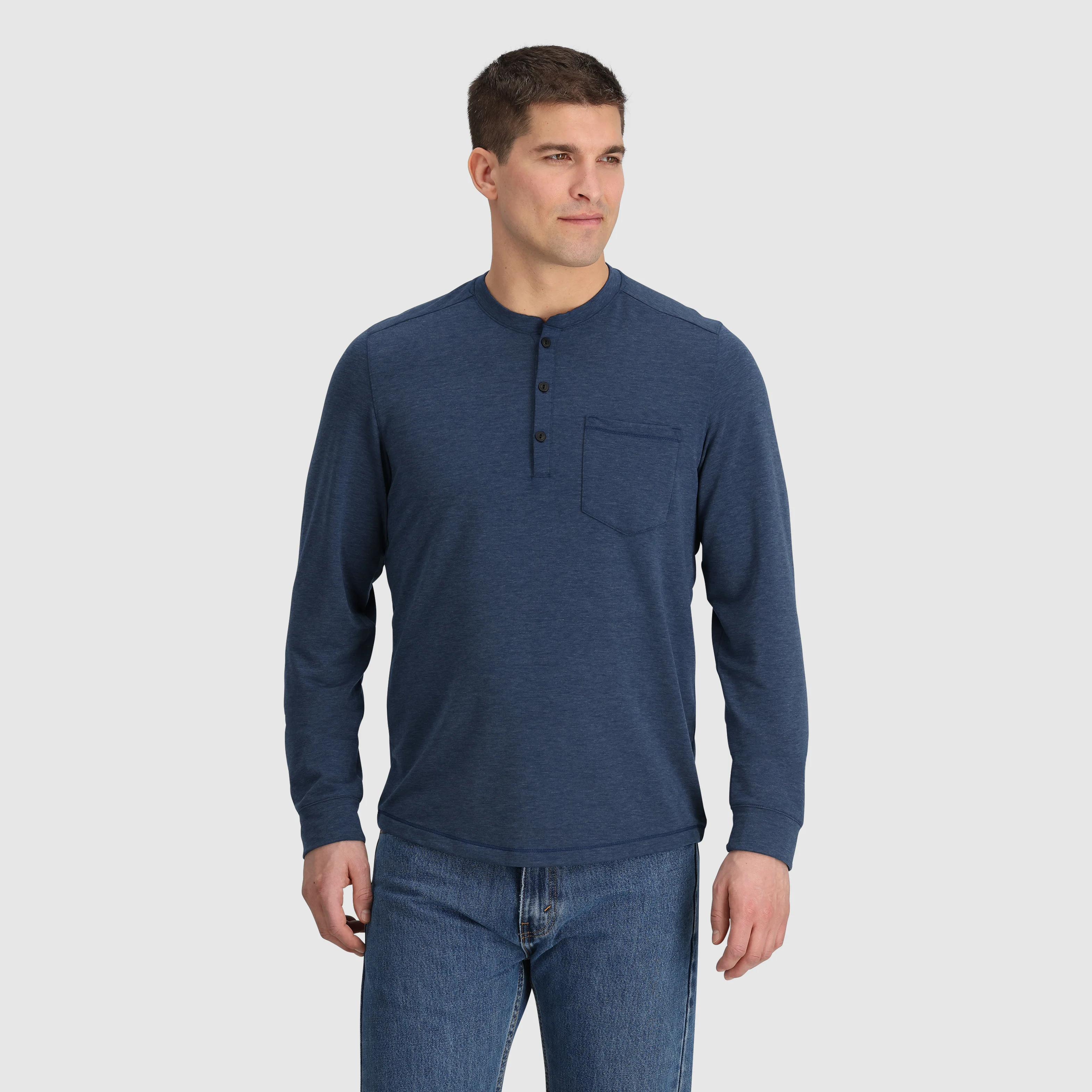 Men's Aberdeen Long Sleeve Henley - Image 3